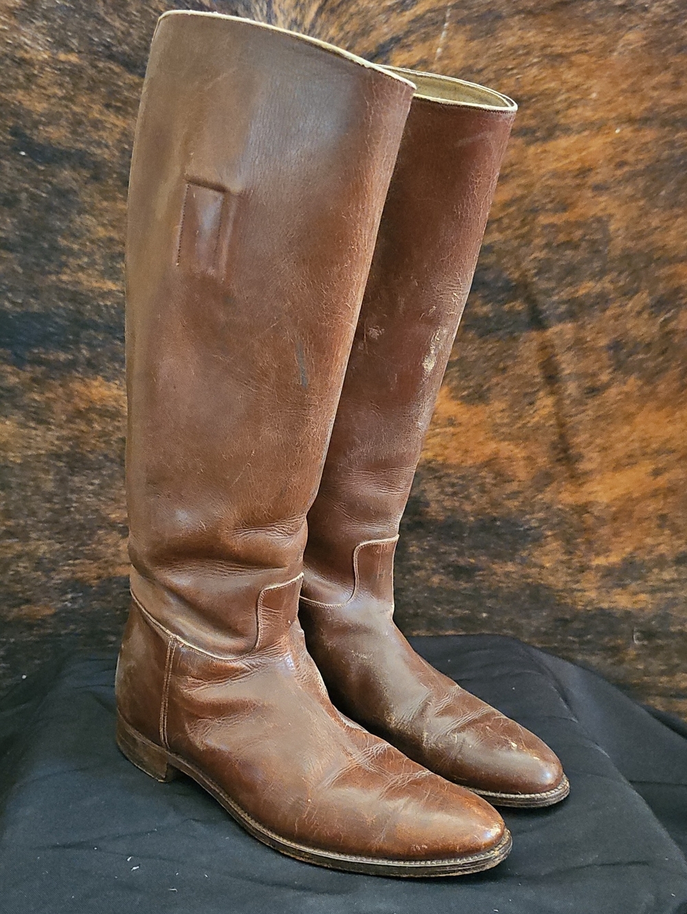 Womens Tall Brown Leather Riding Boots